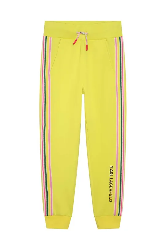 Karl Lagerfeld spodnie dresowe dziecięce żółty