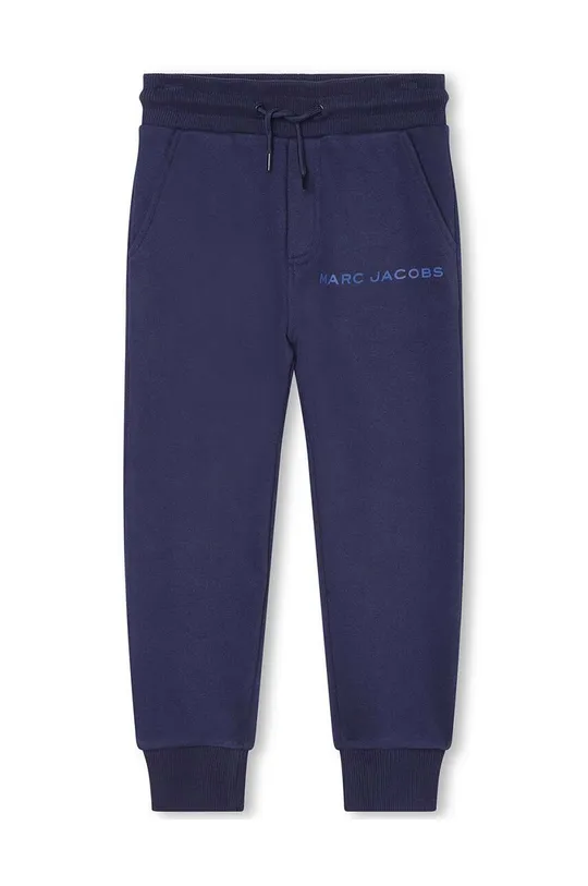 Детские хлопковые штаны Marc Jacobs тёмно-синий