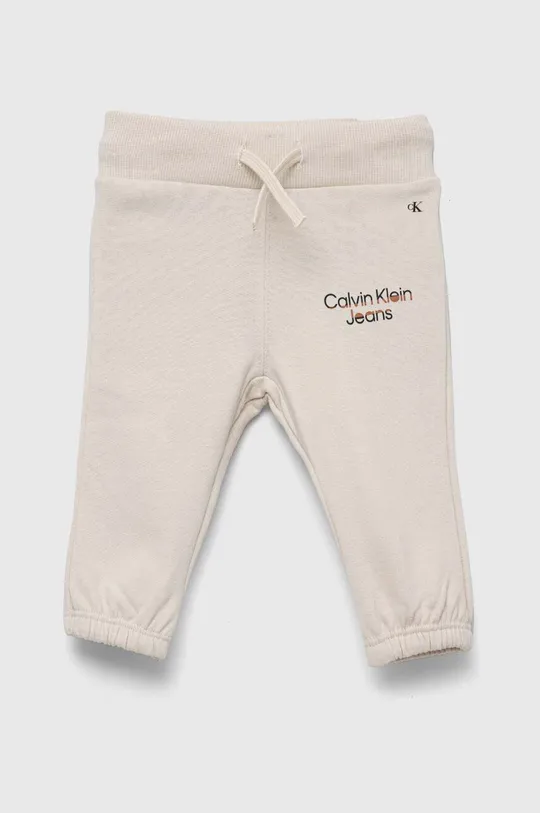 бежевий Дитячі спортивні штани Calvin Klein Jeans Дитячий
