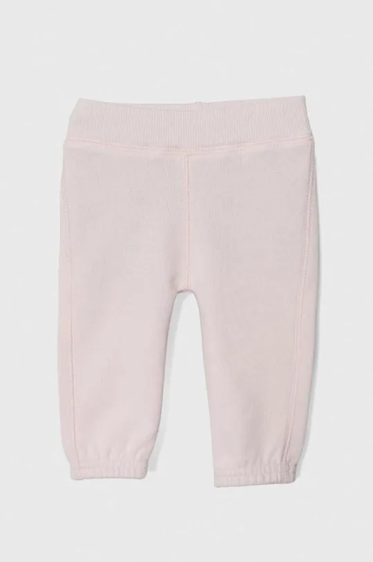 Хлопковые штаны для младенцев United Colors of Benetton розовый