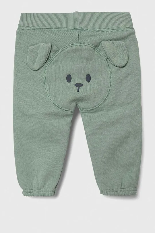 Хлопковые штаны для младенцев United Colors of Benetton зелёный