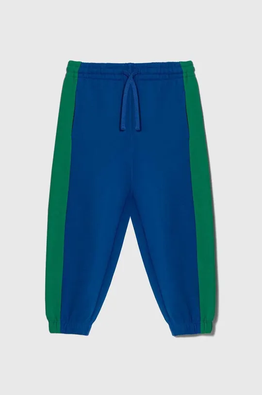 голубой Детские хлопковые штаны United Colors of Benetton Детский