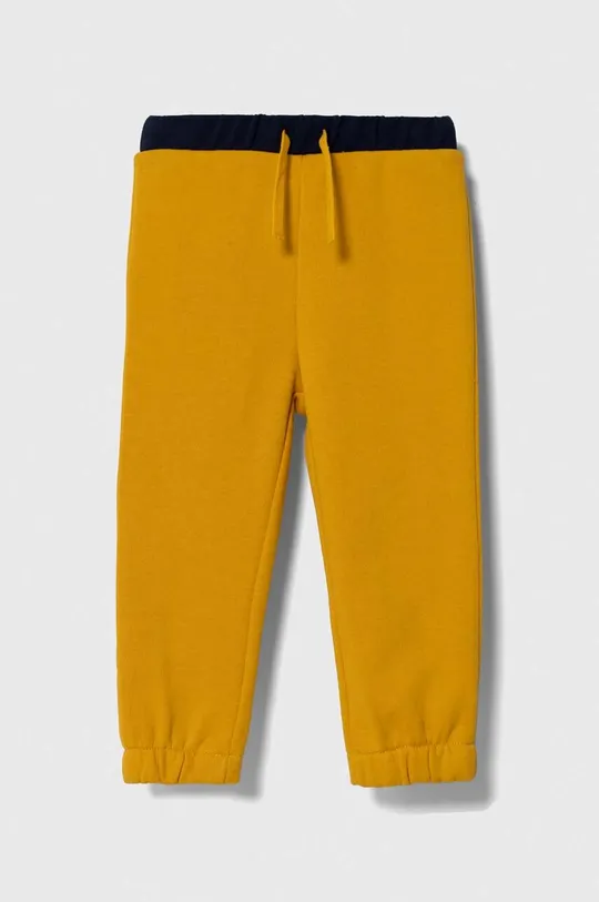 żółty United Colors of Benetton spodnie dresowe dziecięce Dziecięcy