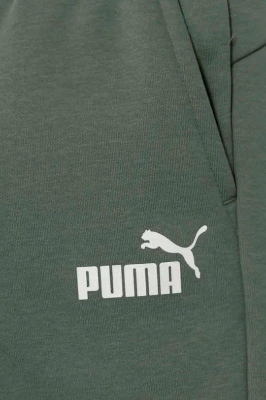 zelená Detské tepláky Puma ESS Logo Pants FL cl B