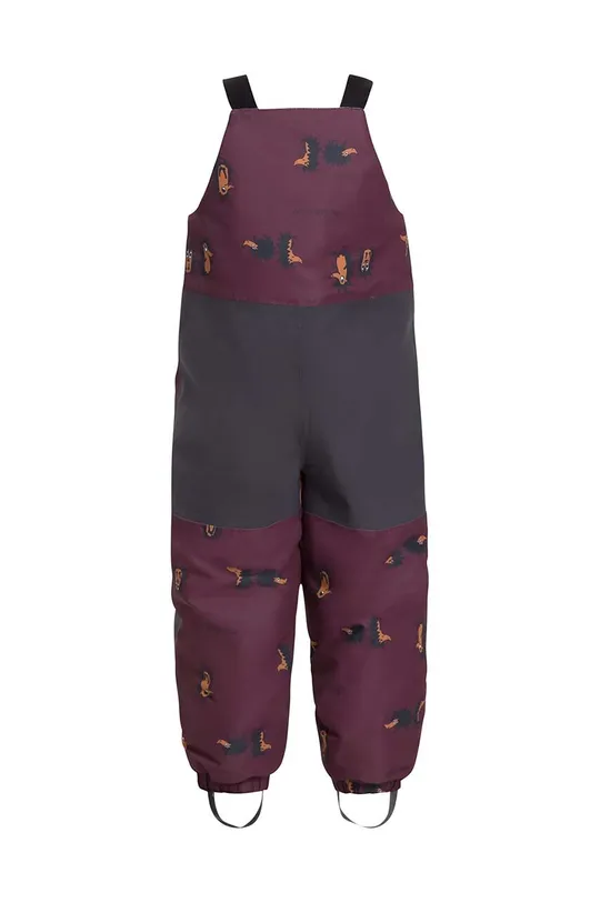 Детские брюки для зимних видов спорта Jack Wolfskin GLEEL 2L INS PRINT BIB бордо