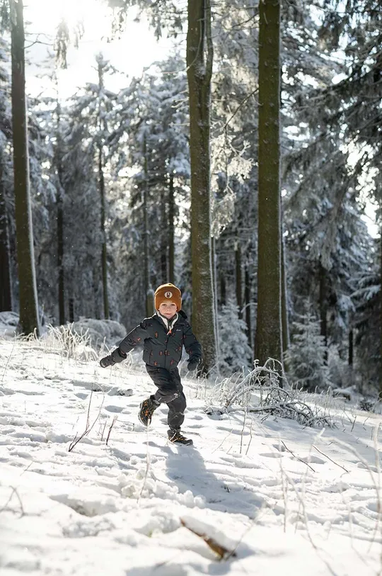 сірий Дитячі штани для зимових видів спорту Jack Wolfskin GLEEL 2L INS PRINT BIB