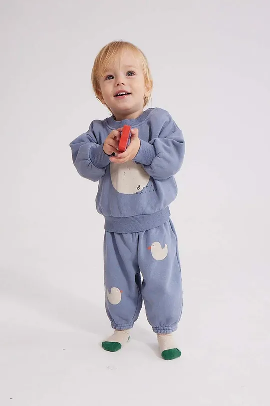 блакитний Бавовняні штани для немовлят Bobo Choses Дитячий