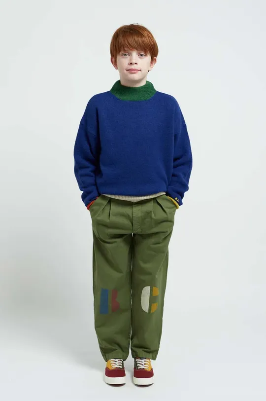 πράσινο Παιδικό βαμβακερό παντελόνι Bobo Choses Παιδικά