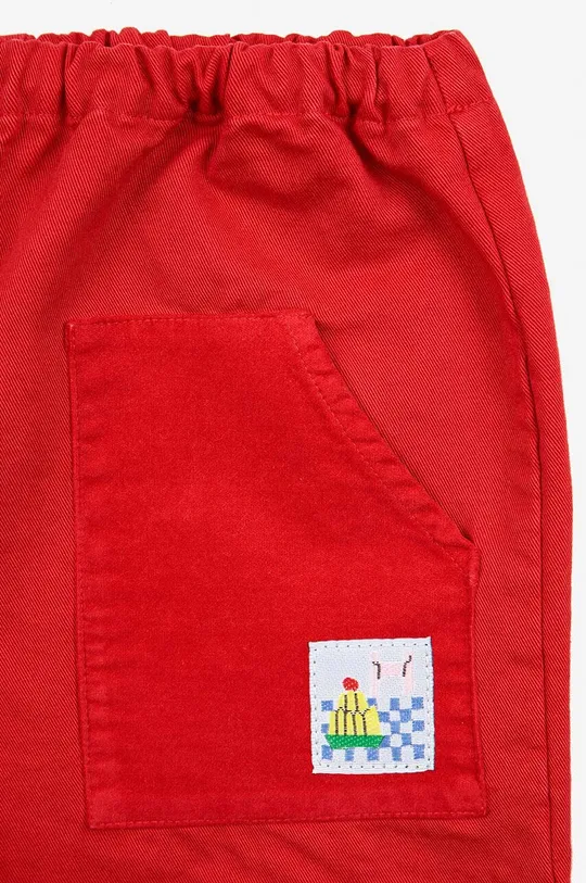 rosso Bobo Choses pantaloni in cotone neonati