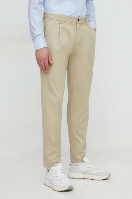 beżowy Calvin Klein spodnie Męski