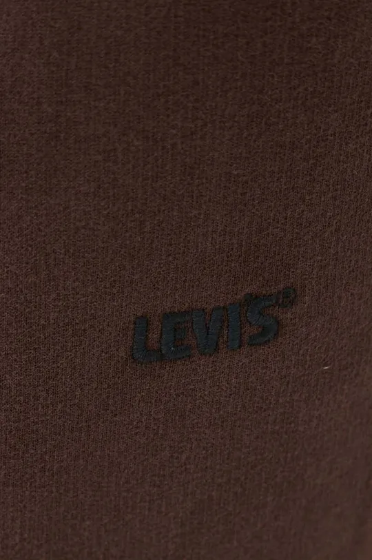 brązowy Levi's spodnie dresowe bawełniane