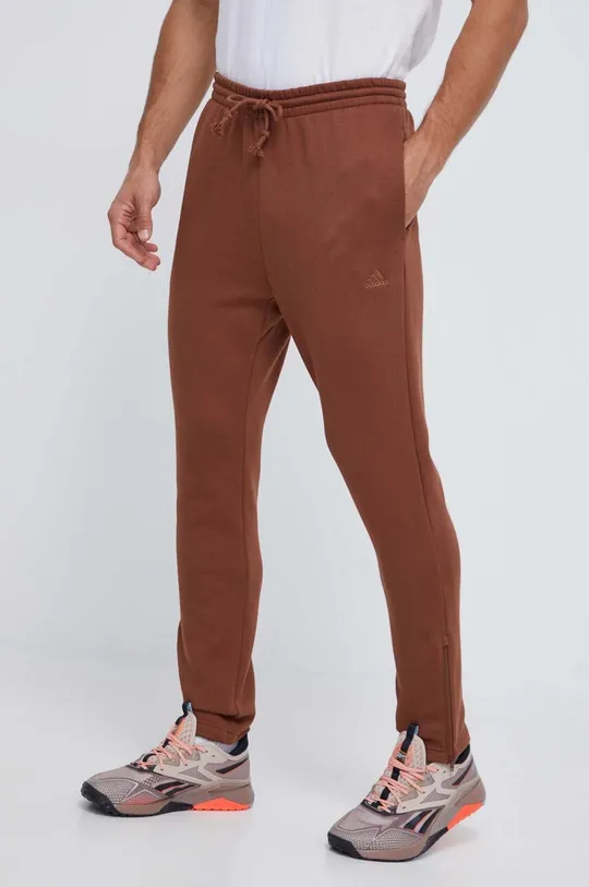 brązowy adidas spodnie dresowe Męski