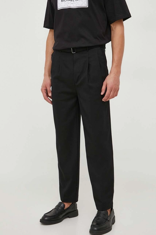 Michael Kors pantaloni in lana nero