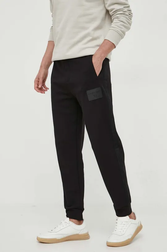 czarny Armani Exchange spodnie dresowe bawełniane Męski