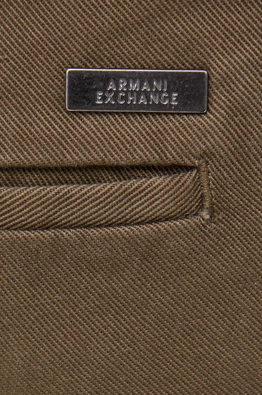 zelena Bombažne hlače Armani Exchange