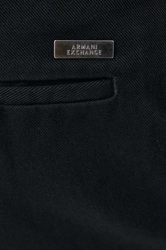 μαύρο Βαμβακερό παντελόνι Armani Exchange