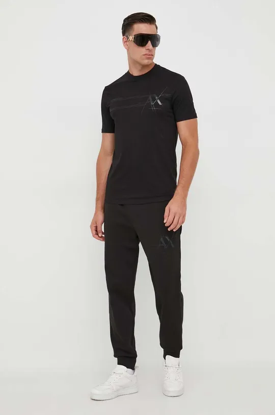 Armani Exchange spodnie dresowe czarny