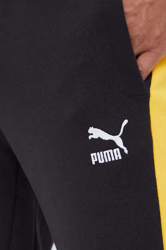 czarny Puma spodnie dresowe bawełniane