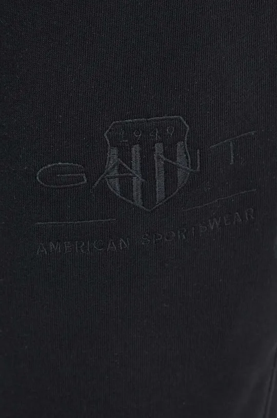 czarny Gant spodnie dresowe bawełniane