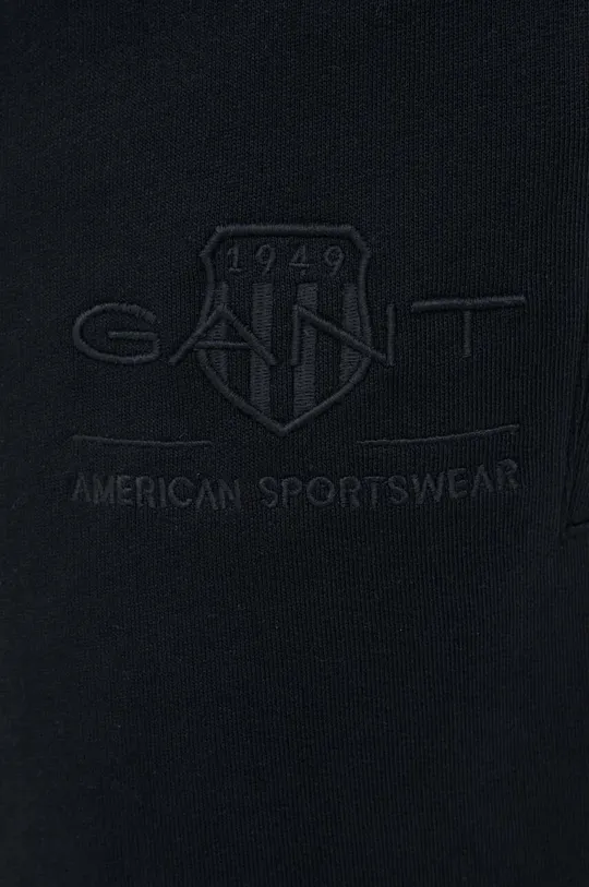 czarny Gant spodnie dresowe bawełniane