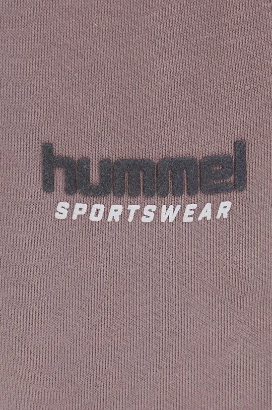 brązowy Hummel spodnie dresowe bawełniane