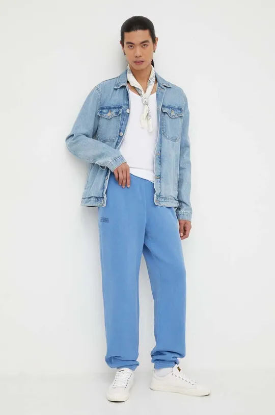 American Vintage spodnie dresowe niebieski