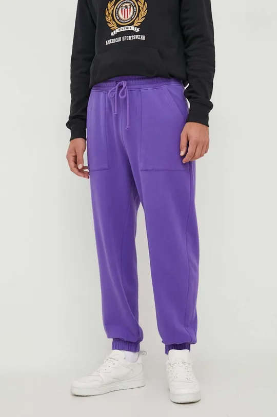 фиолетовой Хлопковые спортивные штаны United Colors of Benetton Мужской
