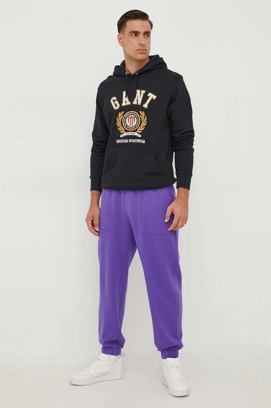 United Colors of Benetton pantaloni da jogging in cotone violetto