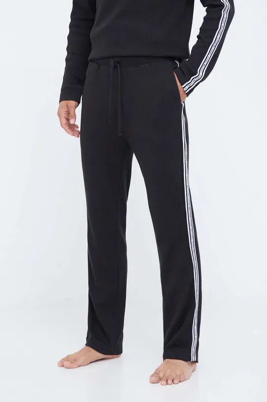 czarny Michael Kors spodnie bawełniane lounge Męski