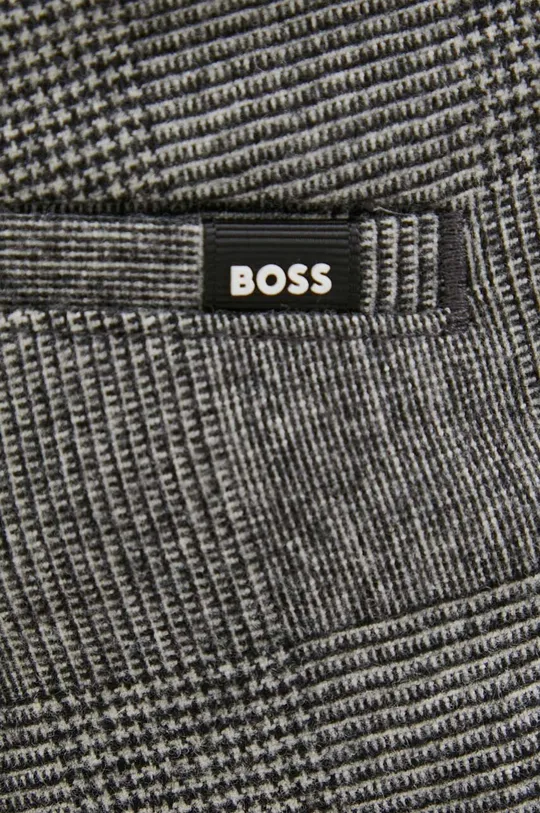 czarny BOSS spodnie z domieszką wełny