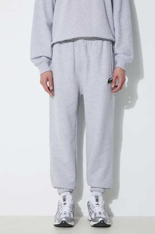 grigio Lacoste pantaloni da jogging in cotone Uomo