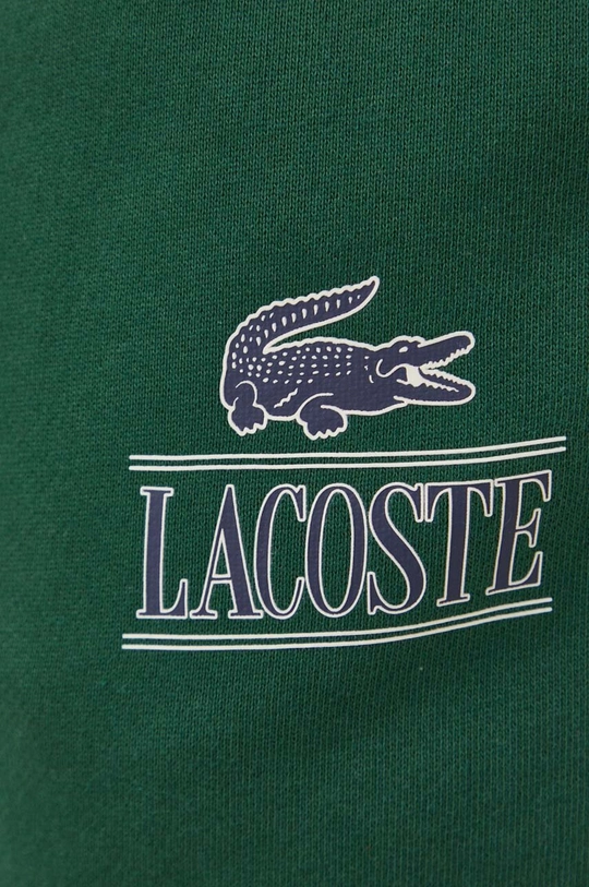 Βαμβακερό παντελόνι Lacoste XH1211 πράσινο