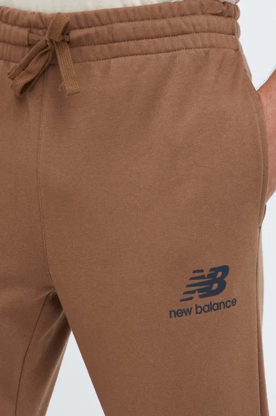 brązowy New Balance spodnie dresowe
