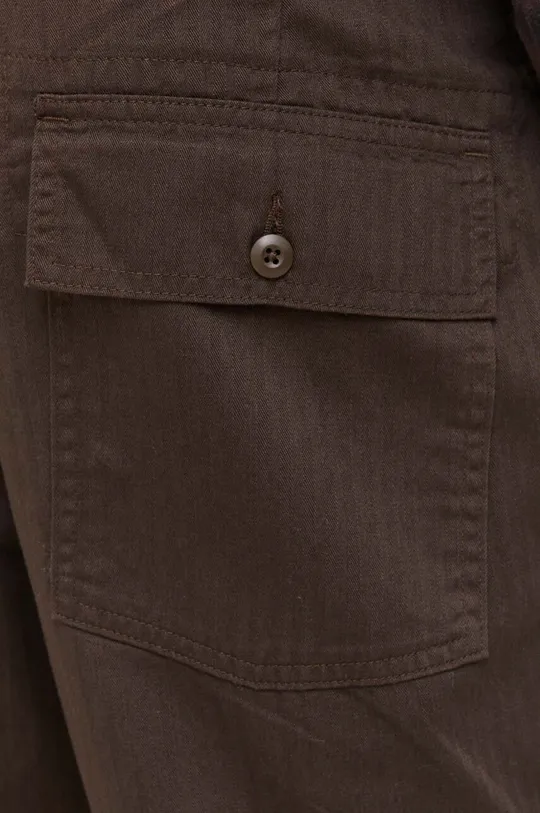 brązowy Abercrombie & Fitch spodnie bawełniane