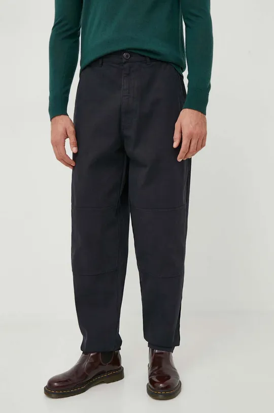 blu navy Barbour pantaloni in cotone Uomo