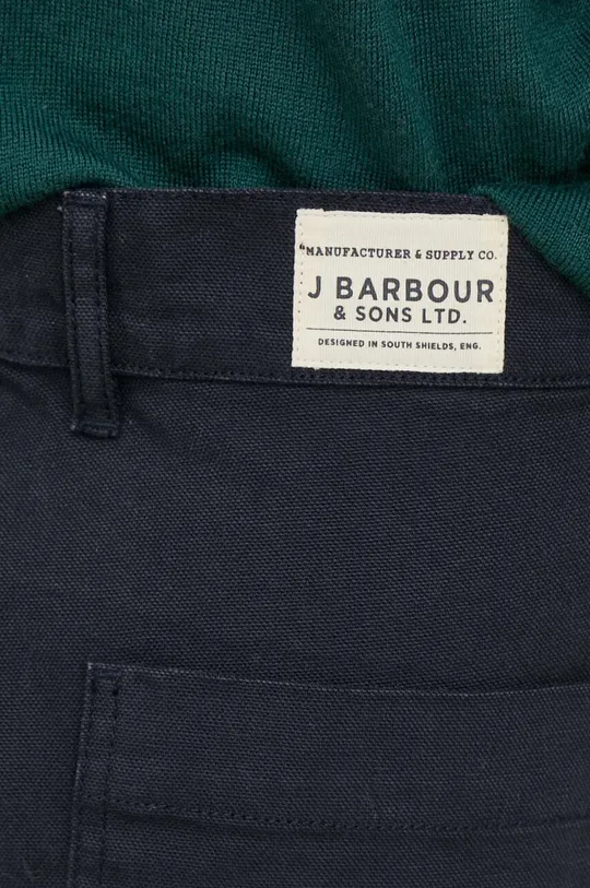 granatowy Barbour spodnie bawełniane