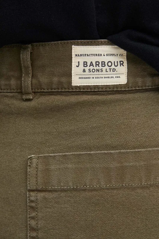 green Barbour cotton trousers