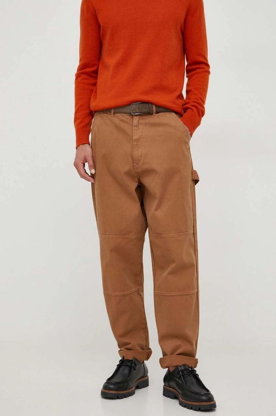 marrone Barbour pantaloni in cotone Uomo