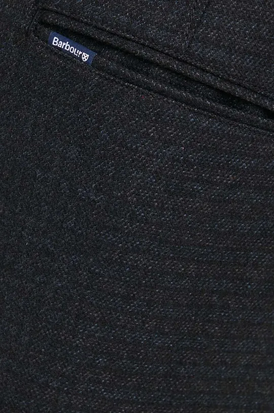 μαύρο Παντελόνι από μείγμα μαλλιού Barbour