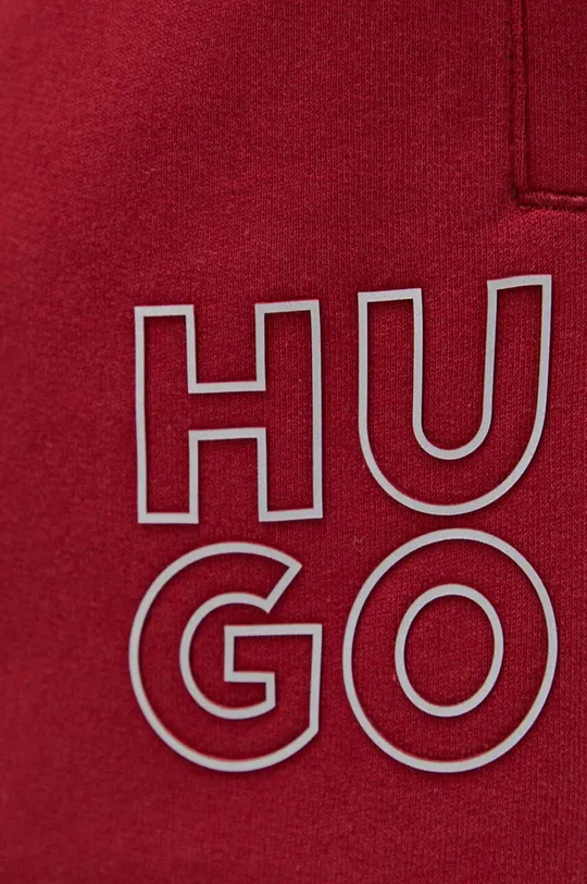 bordowy HUGO spodnie bawełniane lounge