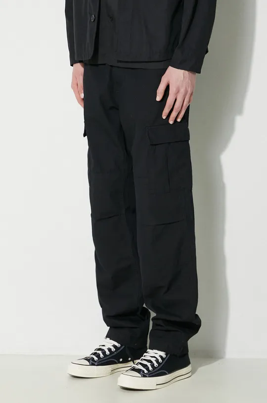 negru Carhartt WIP pantaloni de bumbac