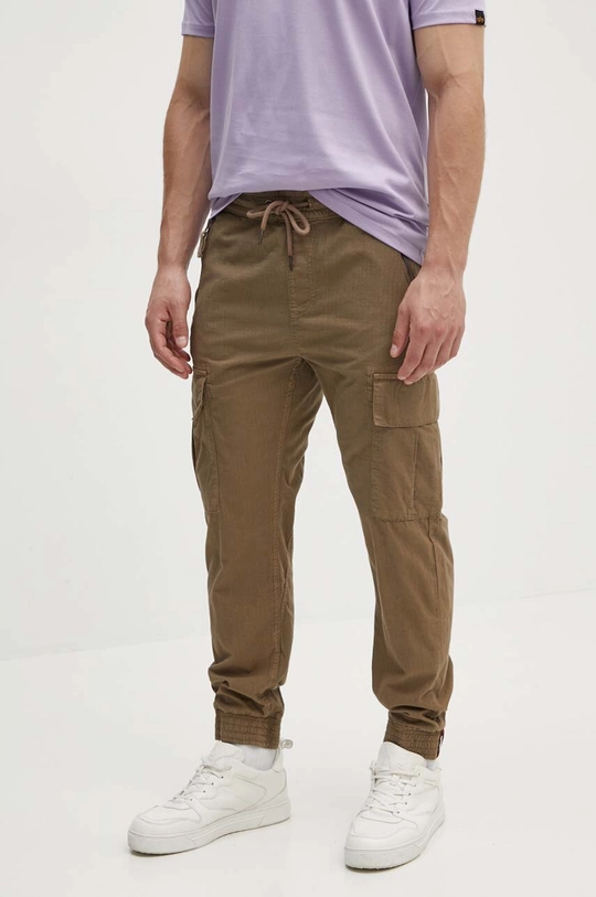 beige Alpha Industries pantaloni in cotone Uomo