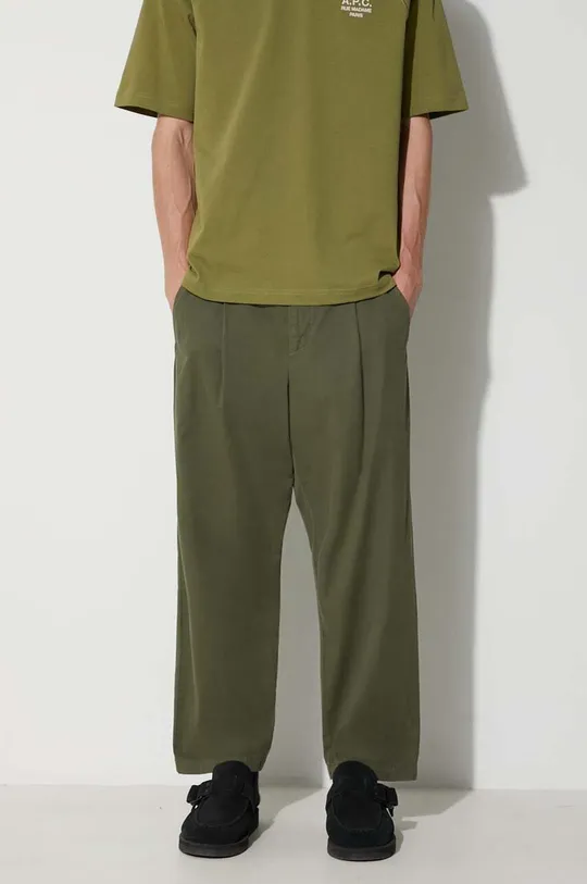 verde A.P.C. pantaloni de bumbac De bărbați