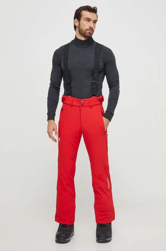 rdeča Smučarske hlače Descente Swiss Moški