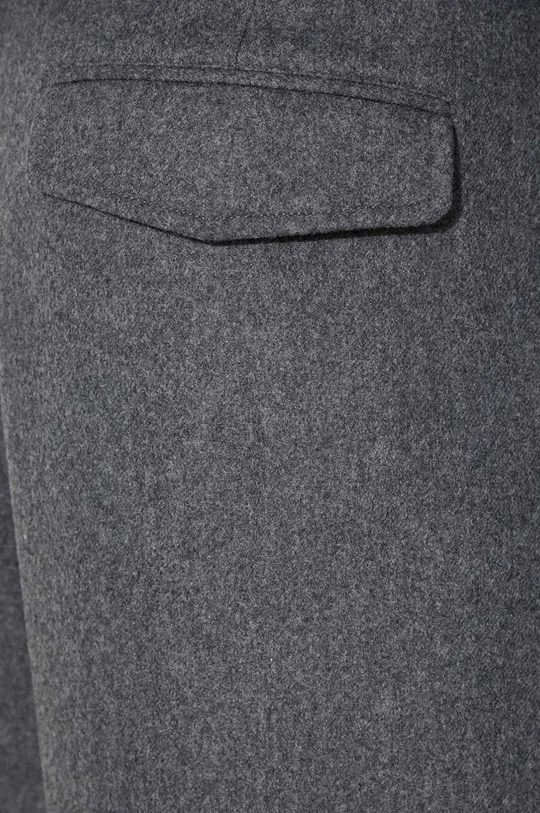 gray A.P.C. wool trousers