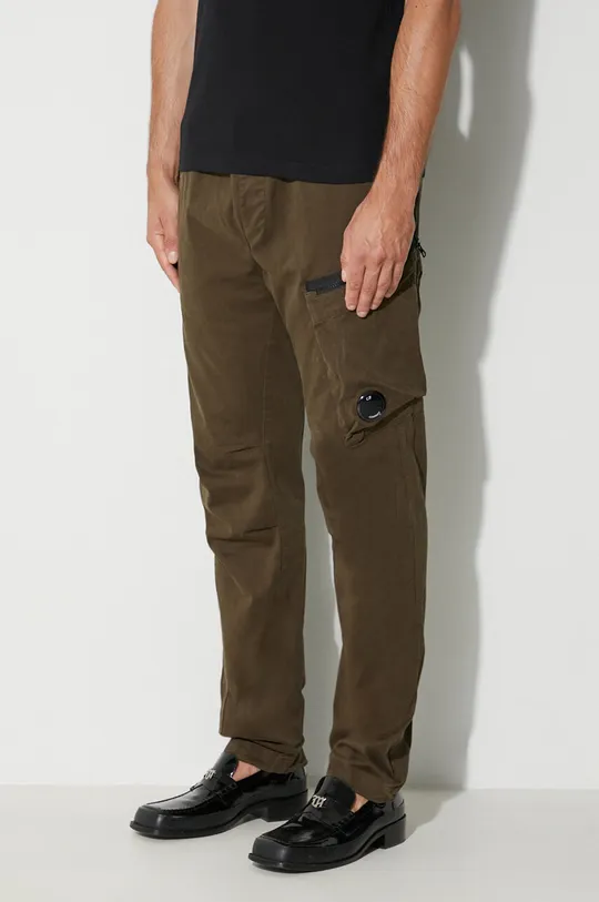 verde C.P. Company pantaloni STRETCH SATEEN REGULAR PANTS