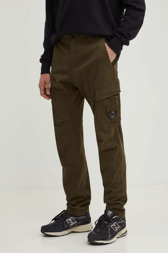 green C.P. Company trousers STRETCH SATEEN CARGO PANTS Men’s