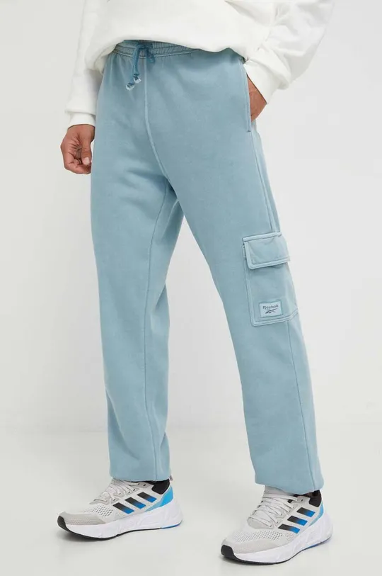 niebieski Reebok Classic spodnie dresowe Męski