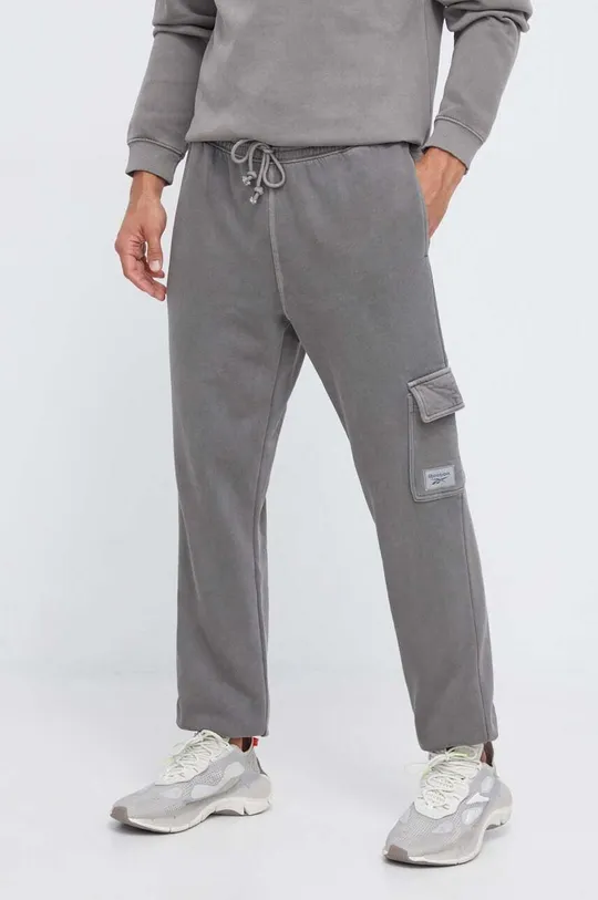 szary Reebok Classic spodnie dresowe Męski