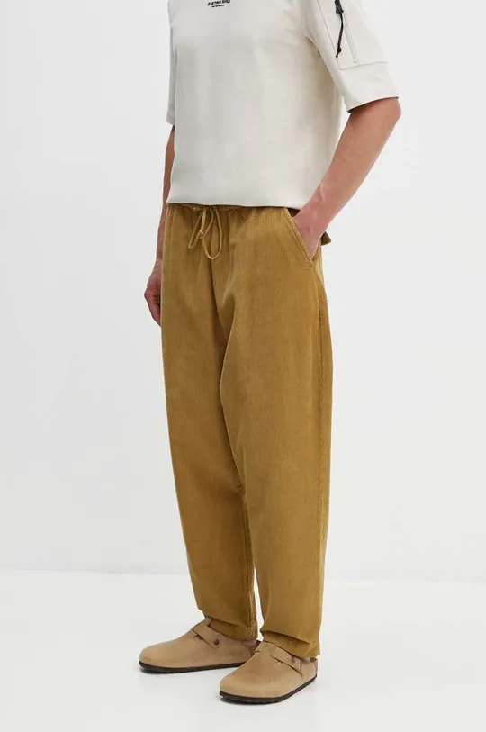 bej Universal Works pantaloni de catifea cord BRAGA PANT De bărbați